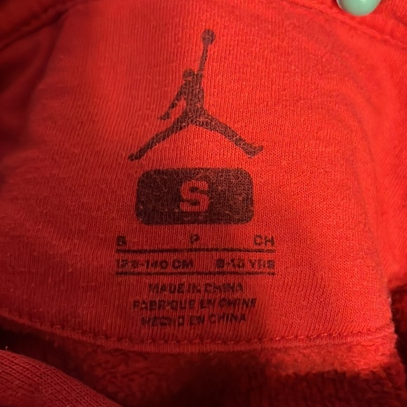 Nike Air Jordan Boys sweatshirt Hoodie Size Small Color Red - Picture 5 of 7